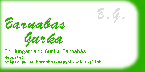 barnabas gurka business card