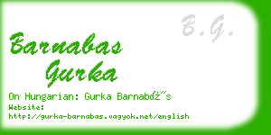 barnabas gurka business card